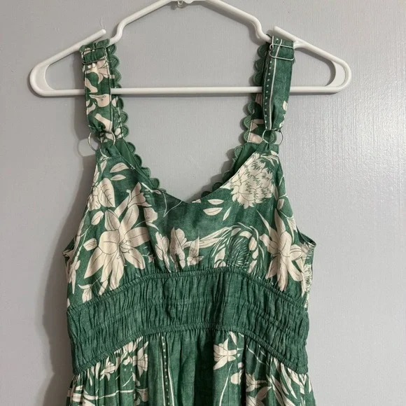 Entro Green and White Floral Maxi Dress Size Small - Picture 5 of 11
